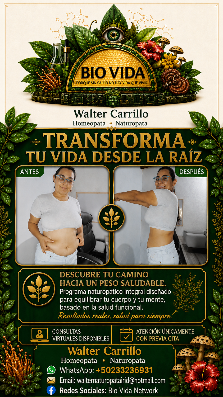Material de Clínica Bio Vida sobre control de peso